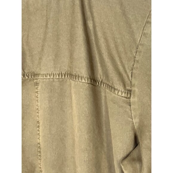 Hinge Olive Green Bomber Jacket Womens Small Lightweight Zip Front Casual Fall - Picture 10 of 13